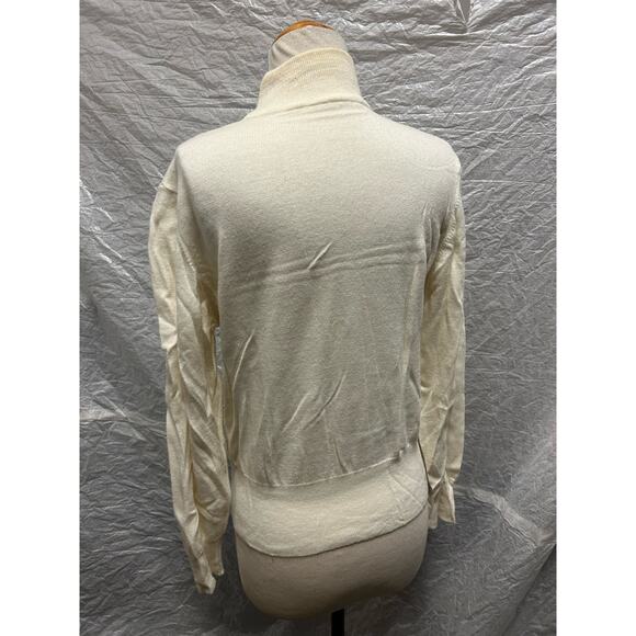 2 Piece Rodier Vintage Sweater and Turtleneck Set, Cream, Black, and Gold - Picture 4 of 8